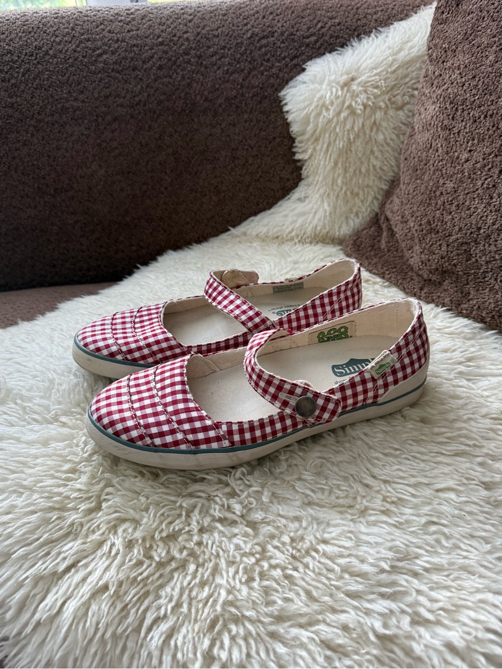 Simple Shoes Red Gingham Shoes